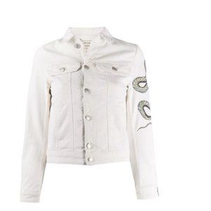 ZADIG & VOLTAIRE Kioky Snake Embroidered Jacket in Judo, XS
